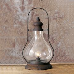 Metal and Glass Hurricane Lantern