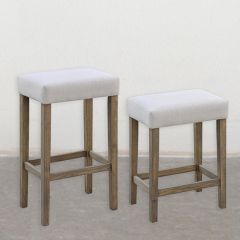 Traditional Saddle Stool 30 Inch Set of 2