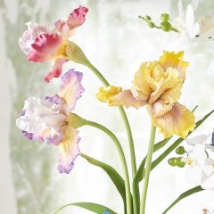 Faux Iris Stem Set of 3