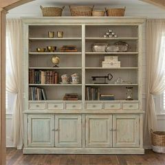 4 Door Reclaimed Pine Bookcase Cabinet