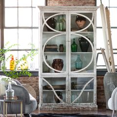 4 Door Whitewash Pine Hutch
