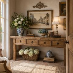 4 Drawer Reclaimed Wood Console Table