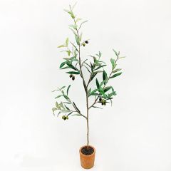 4 Foot Potted Faux Olive Tree