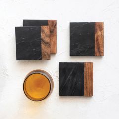 4 Piece Handsome Home Coaster Set
