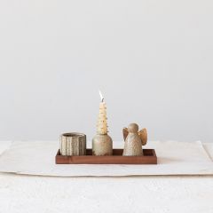 4 Piece Stoneware Angel Display Set