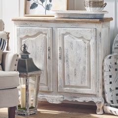 Distressed Farmhouse Console Cabinet