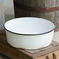 Decorative Tin Basin Planter 19 Inch