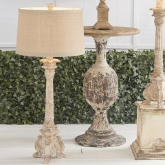 Neutral Tones Farmhouse Buffet Lamp