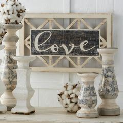 Whitewashed Wood Love Sign