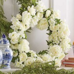 Subtle Spring Mixed Floral Wreath