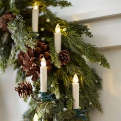 Clip On LED Candle Lights Set of 12