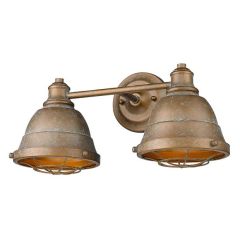 Copper Patina 2 Light Bath Vanity