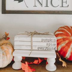 Pumpkin Spice Book Stack