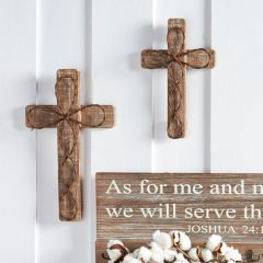 Wood And Metal Cross Wall Decor Set of 3