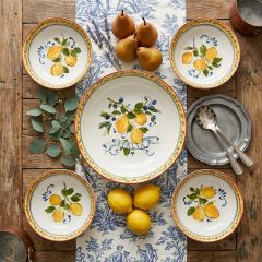 5 Piece Tuscan Lemon Grove Pasta Bowl Set