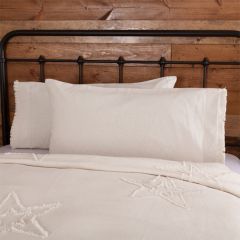 Ruffled Burlap Pillow Case Set of 2
