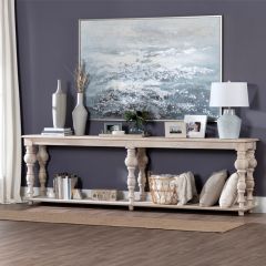 French Country Turned Leg Console Table