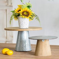 Cake Plate Style Riser Set of 2