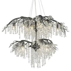 Black Iron 8 Light 2 Tier Chandelier