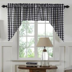Buffalo Check Swag Curtain Set of 2
