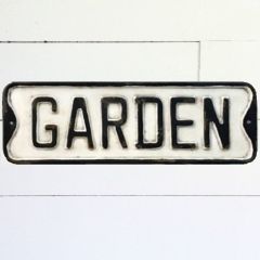 Enameled GARDEN Sign