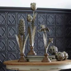 Sculpted Metallic Flowers Set of 3