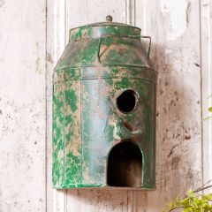 Rustic Milk Can Birdhouse