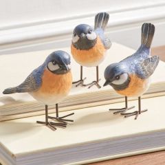 Standing Bird Figurines Set of 3