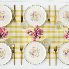 Hester & Cook Spring Check Table Runner