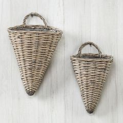 Sconce Style Wall Baskets Set of 2