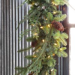 Lighted Mixed Evergreen Garland