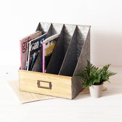 Galvanized Magazine Holder