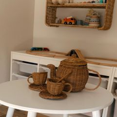 7 Piece Rattan Tea Party Set