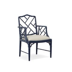 Mahogany Chippendale Arm Chair Navy