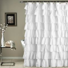 Country Chic Ruffled Shower Curtain