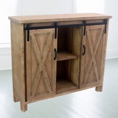 Barn Door Style Console Cabinet