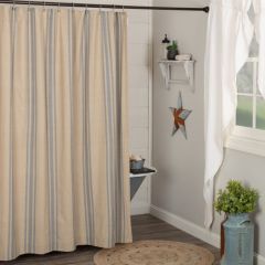 Farmhouse Grain Sack Stripe Shower Curtain