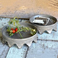 Round Crown Trim Display Tray Set of 2