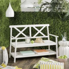 Cottage Bench With Shelf