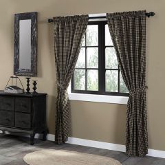 Country Check Long Panel Curtain Set of 2