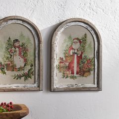 Watercolor Holiday Santa Framed Wall Art