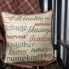 Farmhouse Harvest Stenciled Throw Pillow
