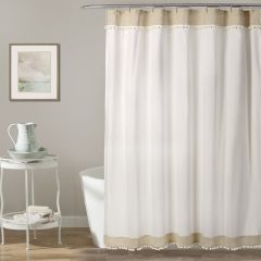 Pretty Pom Pom Shower Curtain