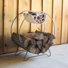 Log Holder With Kindling Sling