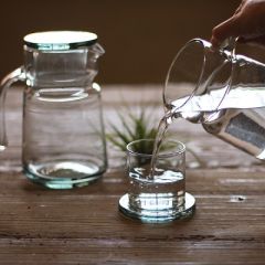 Recycled Glass Bedside Water Carafe & Glass