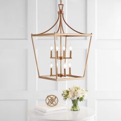 8 Light Tiered Pagoda Pendant Light