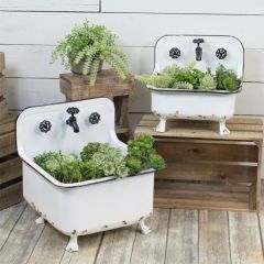 Wash Basin Planter Set of 2