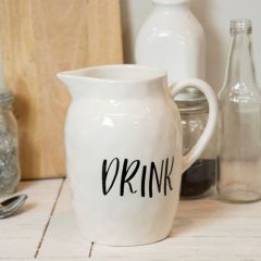 Simple Font Ceramic Pitcher