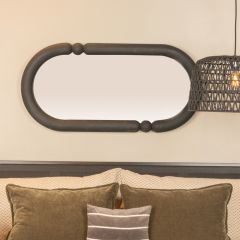 Modern Curved Oval Wall Mirror