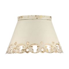 Scalloped Metal Flush Mount Light Antique Ivory